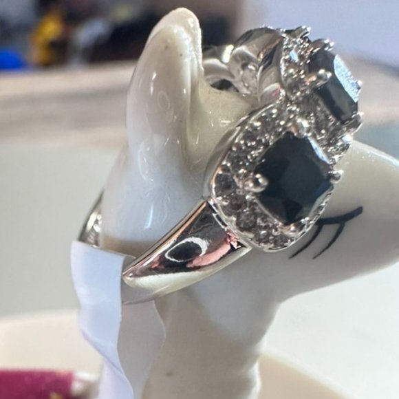 RBP Black Onyx Cubic Zirconia Size 6 Ring - Picture 3 of 6
